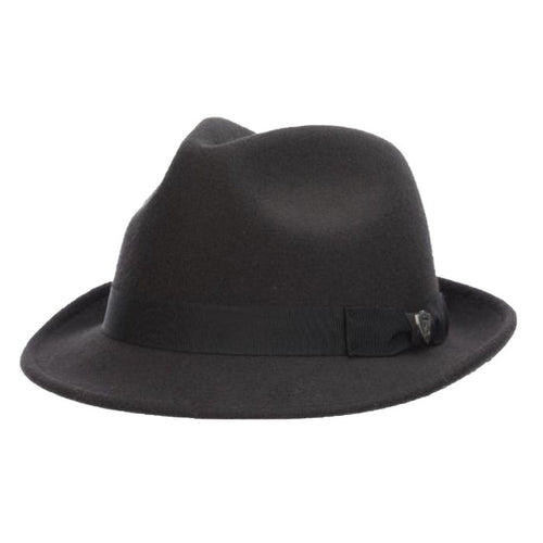 Black ProvatoKnit Fedora for Men - DPC 1921 Hats Fedora Hat Dorfman Hat Co. WP3-BLK2 Black Medium