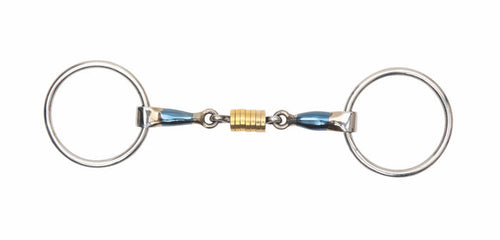 Blue Sweet Iron Loose Ring with Roller Link