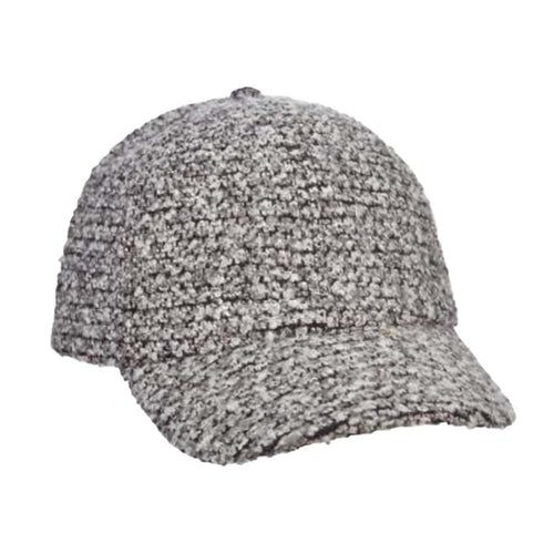 Boucle Baseball Cap for Women - DPC Hats Cap Dorfman Hat Co. LW680-GREY Grey OS
