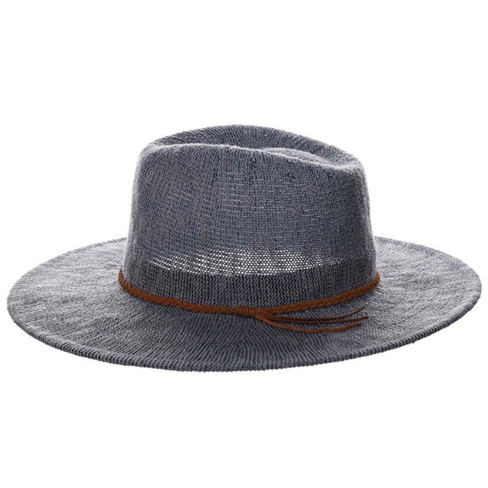 Boucle Knit Safari Hat with Braided Band - Scala Hats Safari Hat Scala Hats