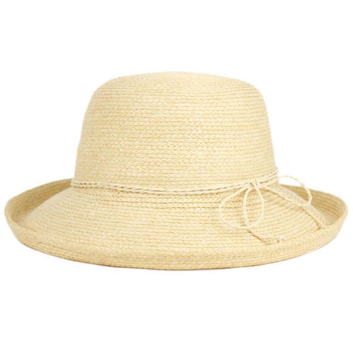 Braid Straw Up Turned Brim Summer Hat - Angela & William Hats Kettle Brim Hat Epoch Hats CL6042-NT Natural M/L