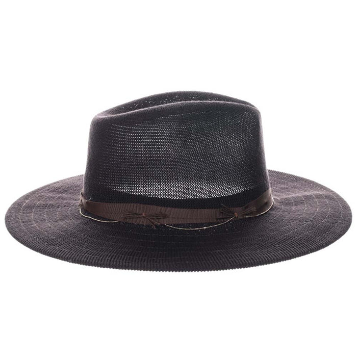 Brown Knit Safari Hat with GG Ribbon Band - Scala Hats Safari Hat Scala Hats