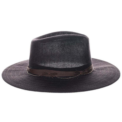 Brown Knit Safari Hat with GG Ribbon Band - Scala Hats Safari Hat Scala Hats