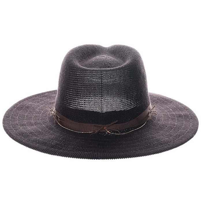 Brown Knit Safari Hat with GG Ribbon Band - Scala Hats Safari Hat Scala Hats