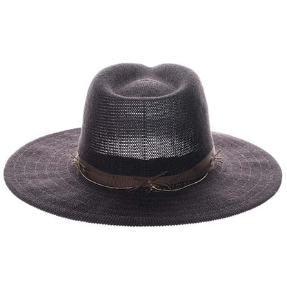 Brown Knit Safari Hat with GG Ribbon Band - Scala Hats Safari Hat Scala Hats