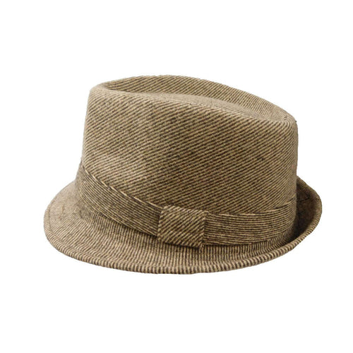 Brown Tweed Winter Trilby Fedora Fedora Hat JEL