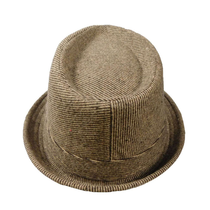 Brown Tweed Winter Trilby Fedora Fedora Hat JEL