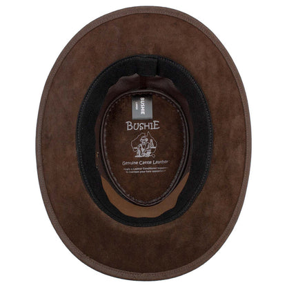 Bushie Genuine Cattle Leather Mesh Crown Cooler Hat - Red Rock Hats Safari Hat Red Rock Hats