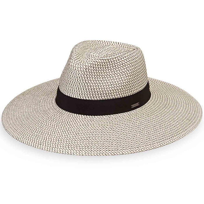 Carkella Kerrigan by Wallaroo Hat Company Safari Hat Wallaroo Hats KERRM-IB Ivory / Black M/L (58 cm)