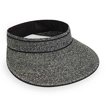 Carkella Lily Sun Visor by Wallaroo Hat Company Visor Cap Wallaroo Hats LILY_BKIV Black OS