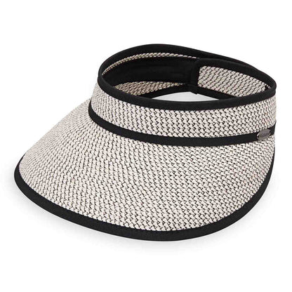 Charlie Sun Visor by Wallaroo Hat Company Visor Cap Wallaroo Hats CHAVIS-IB Ivory / Black OS