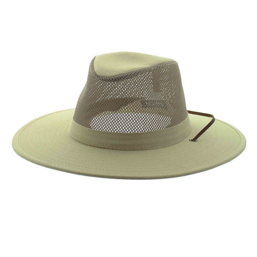 Cotton Aussie Breezer Safari Hat - Milani Hats Safari Hat Milani Hats NB005-KHAKI Khaki M/L (58 cm)