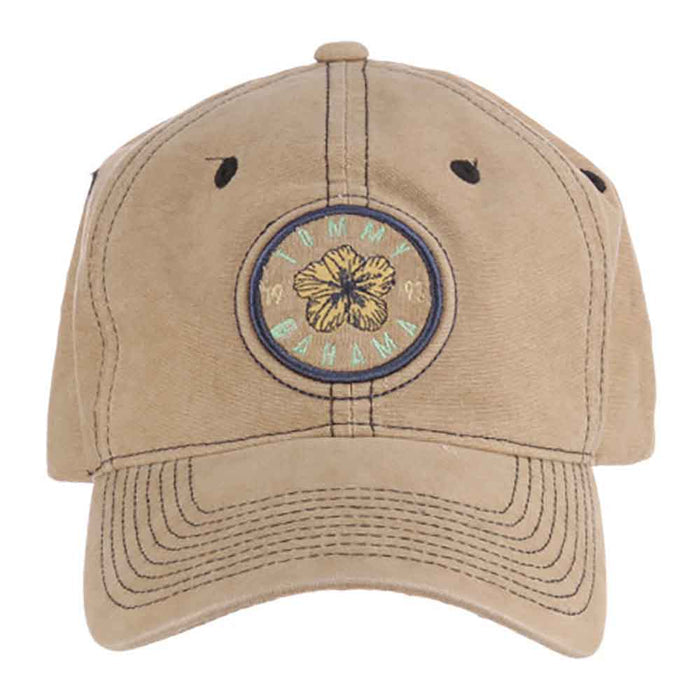 Cotton Baseball Cap with Flower Embroidery - Tommy Bahama Hats Cap Tommy Bahama Hats TBC14-KAKI Khaki