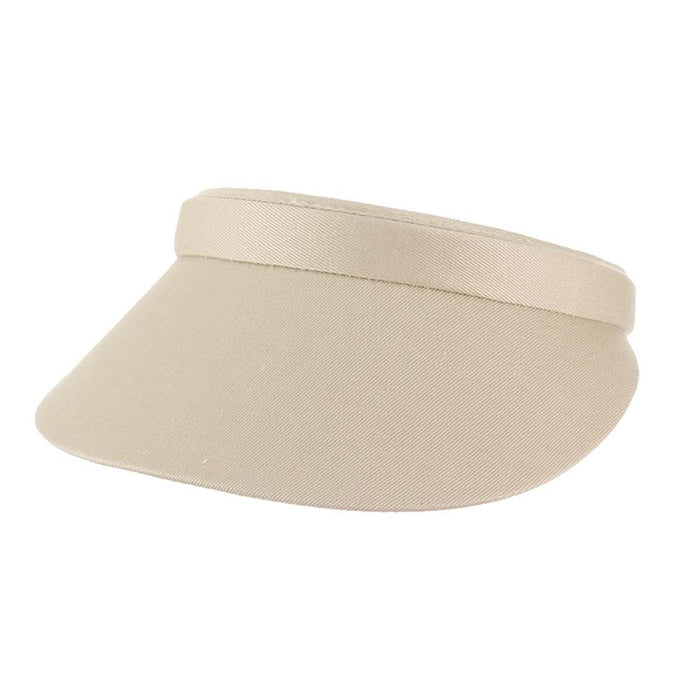 Cotton Clip-On Sun Visor - Tropical Trends - 3" Peak Visor Cap Dorfman Hat Co.