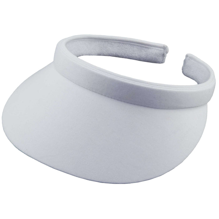 Cotton Clip-On Sun Visor - Tropical Trends - 3" Peak Visor Cap Dorfman Hat Co.