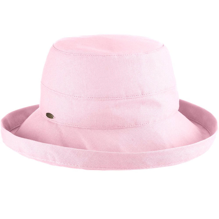 Cotton Up Turned Brim Golf Hat - Scala Hats for Women Kettle Brim Hat Scala Hats LC484-PINK Pink M/L (57 - 58 cm)
