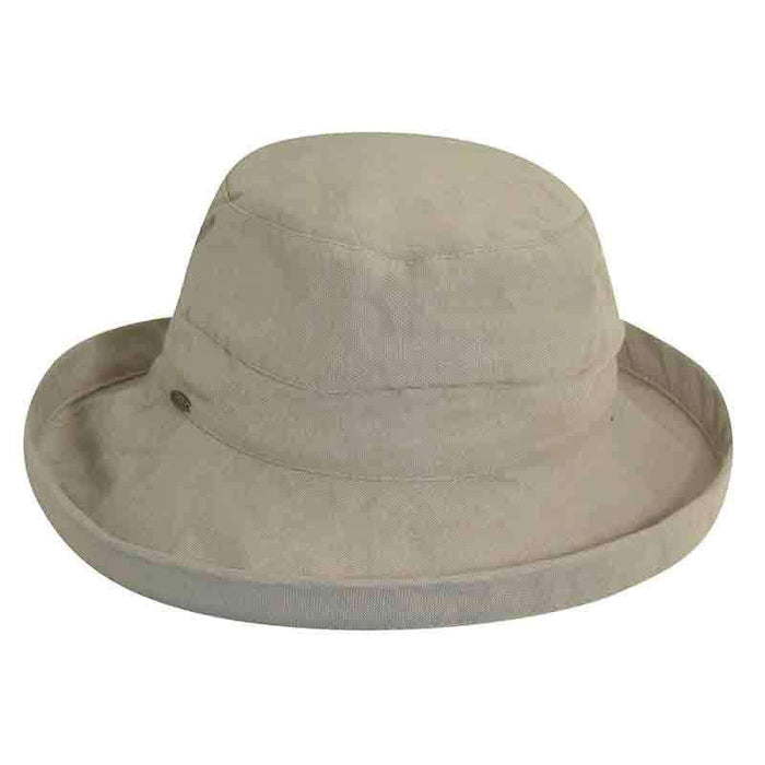Cotton Up Turned Brim Golf Hat - Scala Hats for Women Kettle Brim Hat Scala Hats LC484-DESERT Desert M/L (57 - 58 cm)
