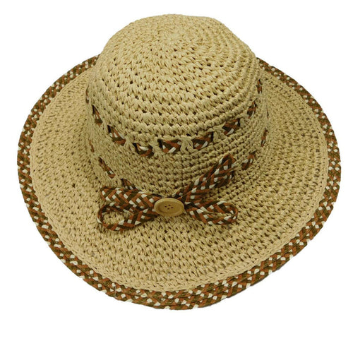 Criss Cross Braid Toyo Sun Hat Wide Brim Sun Hat Jeanne Simmons Accessories