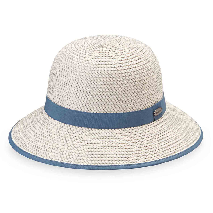 Darby Cloche by Wallaroo Hat Company Cloche Wallaroo Hats DARB- Ivory/Blue OS (58 cm)