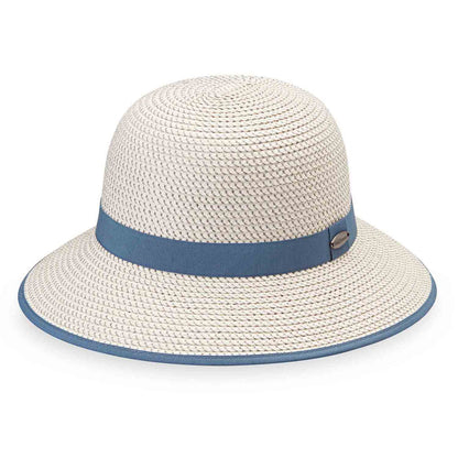 Darby Cloche by Wallaroo Hat Company Cloche Wallaroo Hats DARB- Ivory/Blue OS (58 cm)