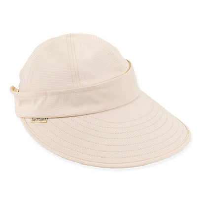 Detachable Crown Wide Brim Cap-Sun Visor - Sun 'N' Sand Hats Cap Sun N Sand Hats HH3586B Beige OS