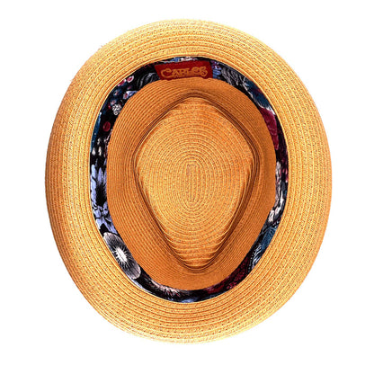 Diamond Crown Porkpie Hat with Guitar Pin - Carlos Santana Hats Fedora Hat Santana Hats