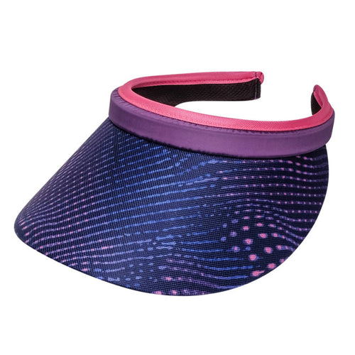 Digital Dusk Clip On Sun Visor - GloveIt® Golf Hats Visor Cap GloveIt VC438 Purple