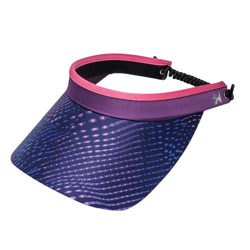 Digital Dusk Coil Lace Sun Visor - GloveIt® Golf Hats Visor Cap GloveIt V438 Purple