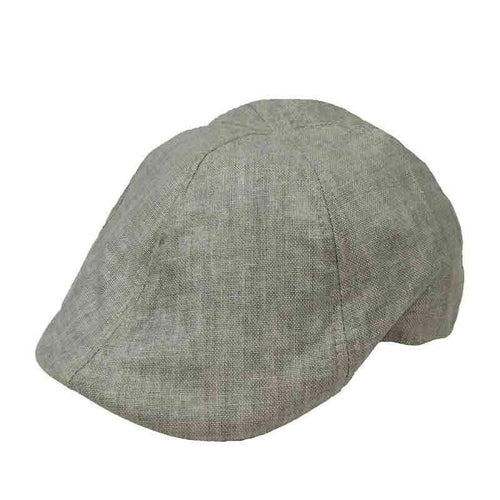 Duckbill Linen Ivy Cap by Milani Flat Cap Milani Hats d111CL Grey