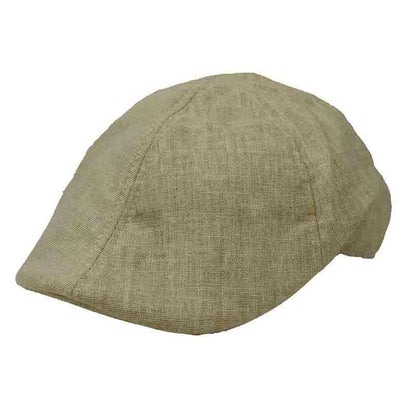 Duckbill Linen Ivy Cap by Milani Flat Cap Milani Hats d111KH Khaki