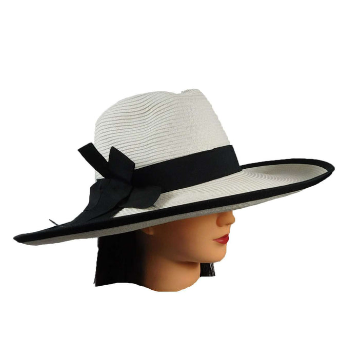 Elegant Wide Brim Straw Hat for Women - Jeanne Simmons Hats Safari Hat Jeanne Simmons Accessories