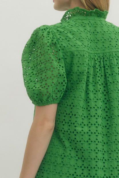 Holland Puff Sleeve Midi Dress