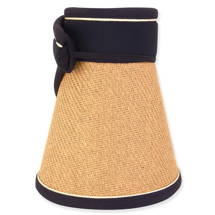 Esther Wide Brim Roll Up Visor Hat - Sun 'N' Sand Hats Visor Cap Sun N Sand Hats