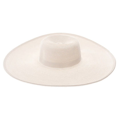 Extra Wide Brim Straw Beach Hat - Boardwalk Style Wide Brim Sun Hat Boardwalk Style Hats DA1896-WHT White OS (57 cm)