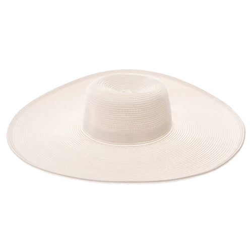 Extra Wide Brim Straw Beach Hat - Boardwalk Style Wide Brim Sun Hat Boardwalk Style Hats DA1896-WHT White OS (57 cm)