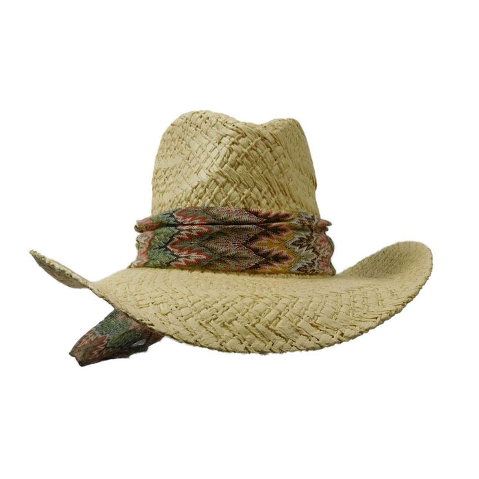Fancy Weave Toyo Outback Cowboy Hat - Scala Pronto Hat Cowboy Hat Scala Hats WSTS652NT Natural