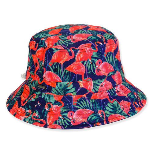 Flamingo Bucket Hat - Sun 'N' Sand Hats Bucket Hat Sun N Sand Hats HH3349 Flamingo OS