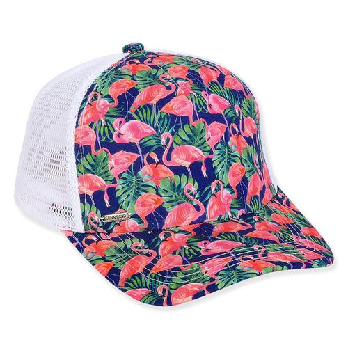 Flamingo Trucker Cap - Sun 'N' Sand Hats Cap Sun N Sand Hats HH3416 Flamingo OS