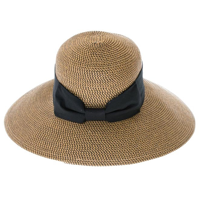 Flex Weave Straw Asymmetrical Brim Sun Hat - Boardwalk Style Wide Brim Hat Boardwalk Style Hats