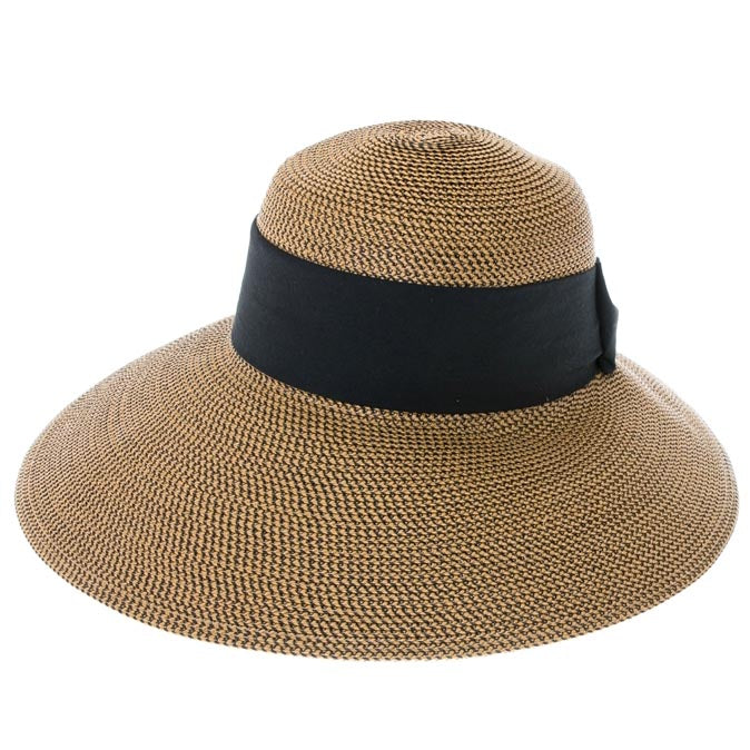 Flex Weave Straw Asymmetrical Brim Sun Hat - Boardwalk Style Wide Brim Hat Boardwalk Style Hats