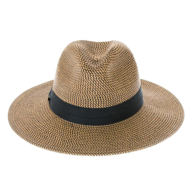 Flex Weave Straw Pinched Crown Fedora Hat - Boardwalk Style Fedora Hat Boardwalk Style Hats