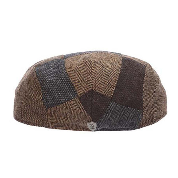 Flipper Tweed Patchwork Flat Cap - Dorfman Hat Flat Cap Dorfman Hat Co.