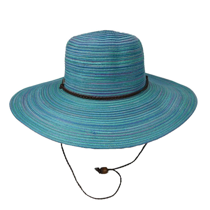 Floppy Hat with Chin Cord by Cappelli Floppy Hat Cappelli Straworld csw202TQ Turquoise Medium (57 cm)