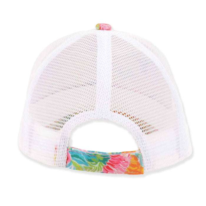 Floral Print Trucker's Cap for Small Heads - Sunny Dayz Hat Cap Sun N Sand Hats