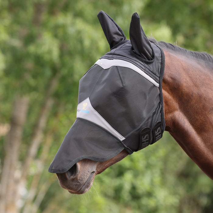 FlyGuard Pro Fine Mesh Fly Mask with Ears & Nose