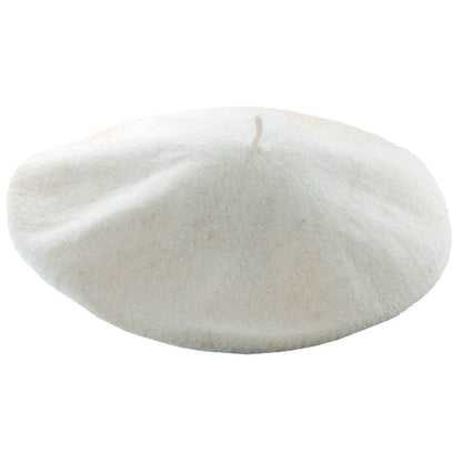 Frenchy Wool Beret - Scala Hats Beanie Scala Hats 50-WHITE White