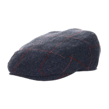 Gibson Wool Blend Herringbone Ivy Cap - Dorfman Hat Flat Cap Dorfman Hat Co. MW367-NAVY2 Navy Medium