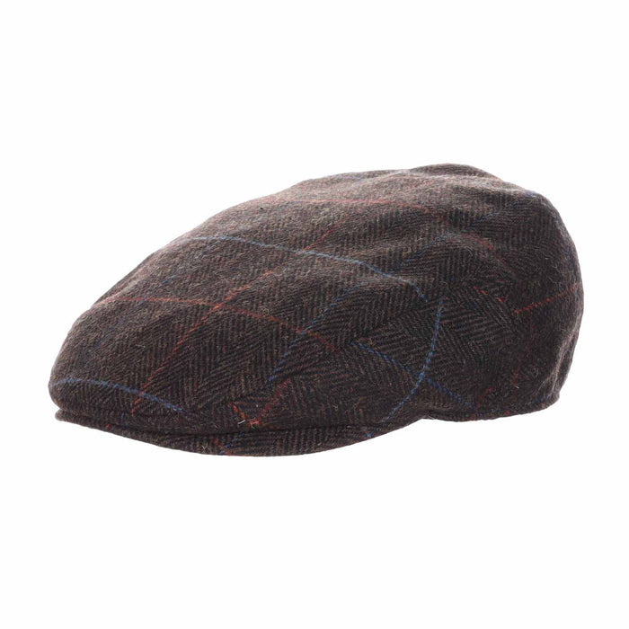 Gibson Wool Blend Herringbone Ivy Cap - Dorfman Hat Flat Cap Dorfman Hat Co. MW367-BROWN3 Brown Large
