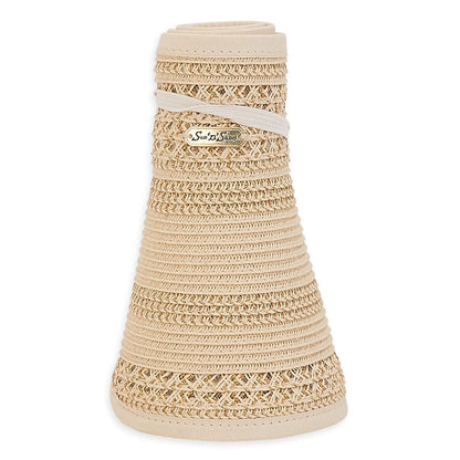 Glitzy Metallic Wrap Around Visor Hat - Sun 'N' Sand Hats Visor Cap Sun N Sand Hats