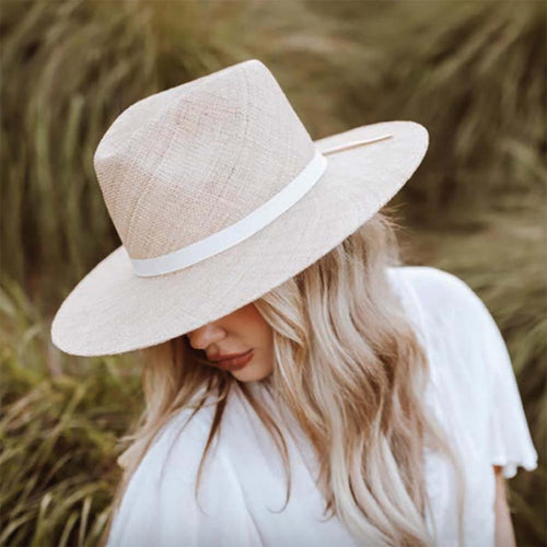 Handwoven Bao Straw Fedora Hat - Biltmore USA Safari Hat Biltmore Hats BVC110-NAT Natural OSFM